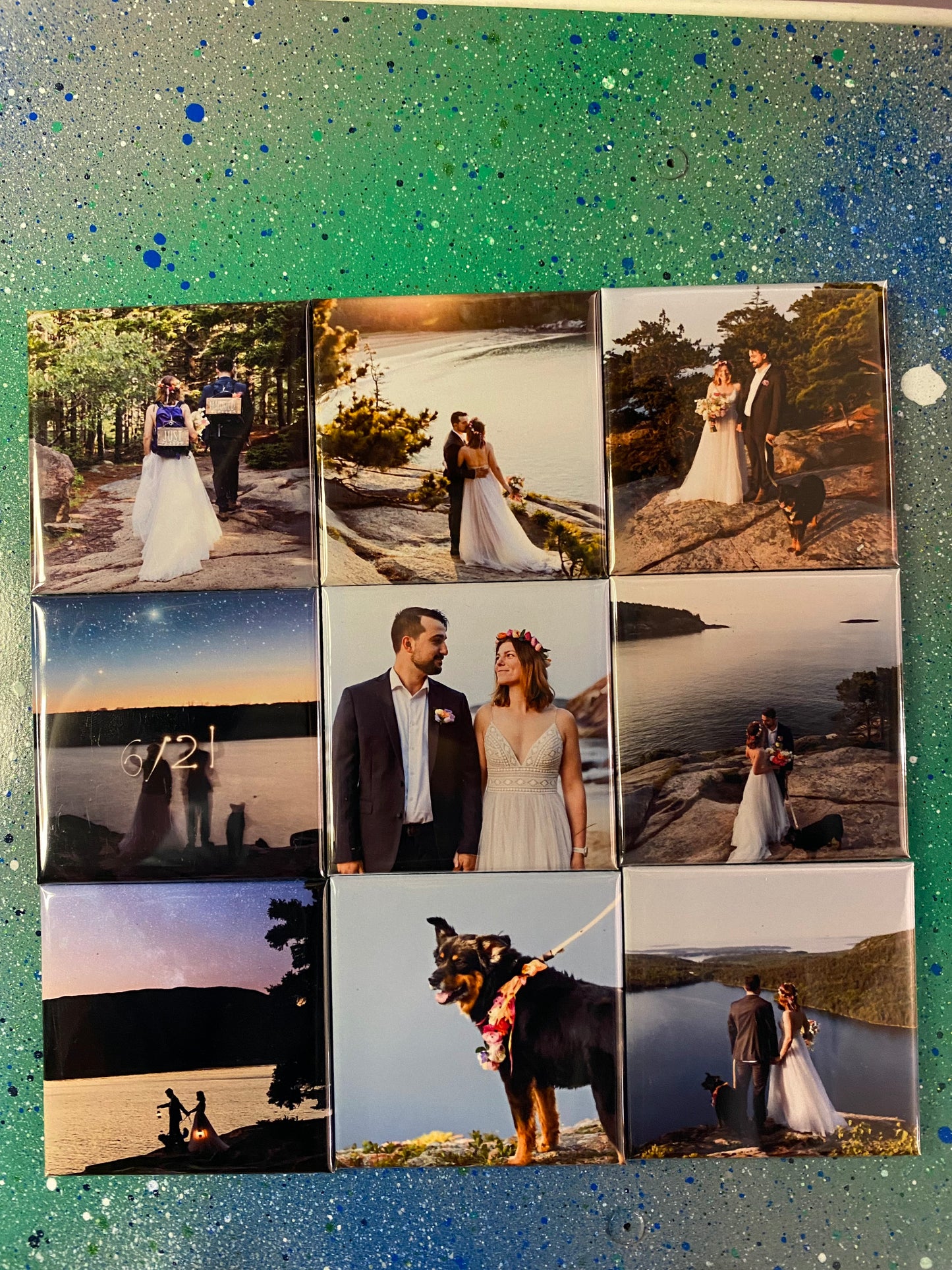 Set of 9 Custom 2x2" Photo Magnets