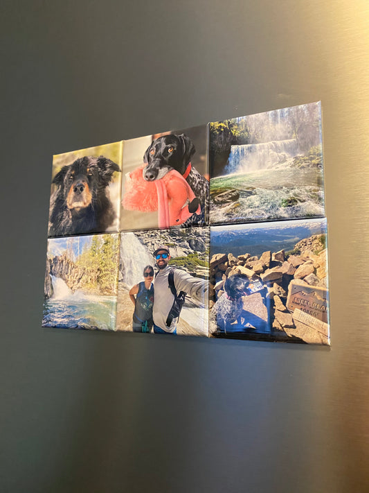 Set of 6 Custom 2x2" Photo Magnets